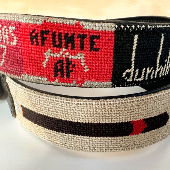 Crafty Fox Women\'s Leather Equestrian Needlepoint Belt-Cigar Theme main image 9